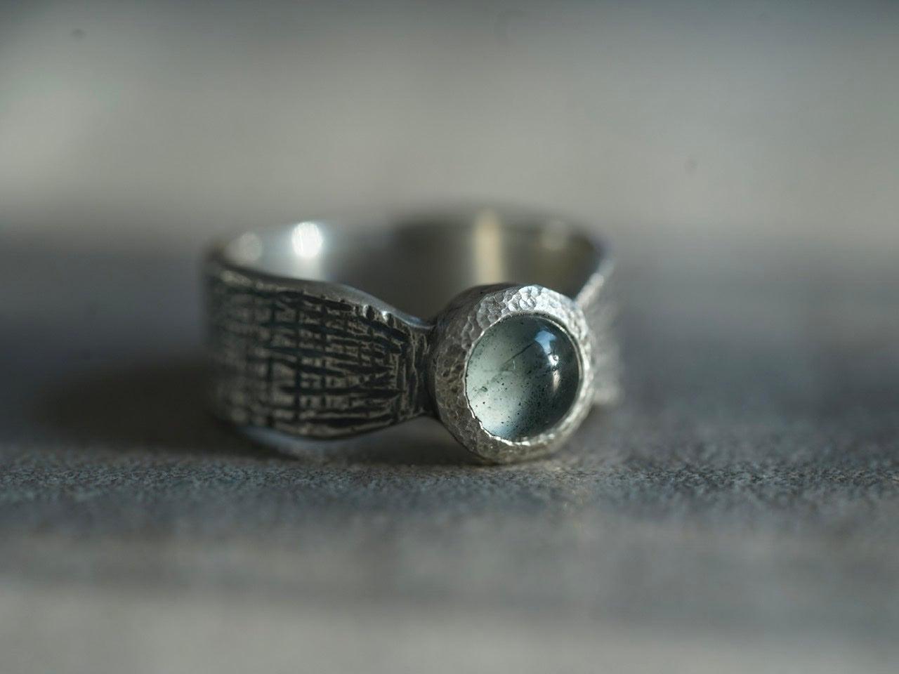 Aquamarine statement ring size 6.25