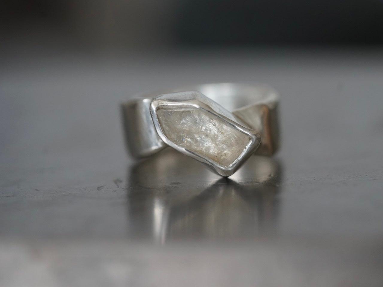 Natural crystal ring size 5.5