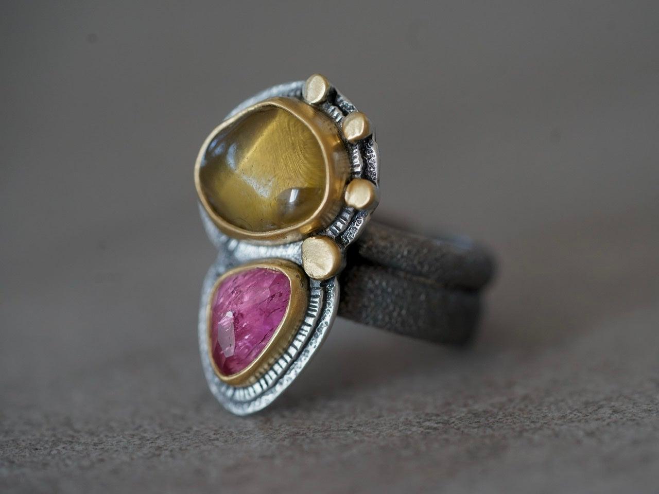 Unique tourmaline ring, size 6.5