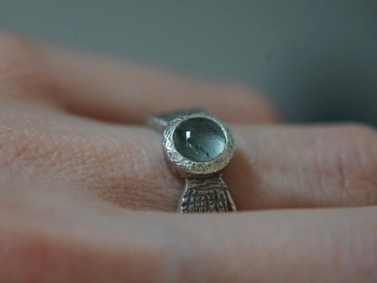 Aquamarine statement ring size 6.25