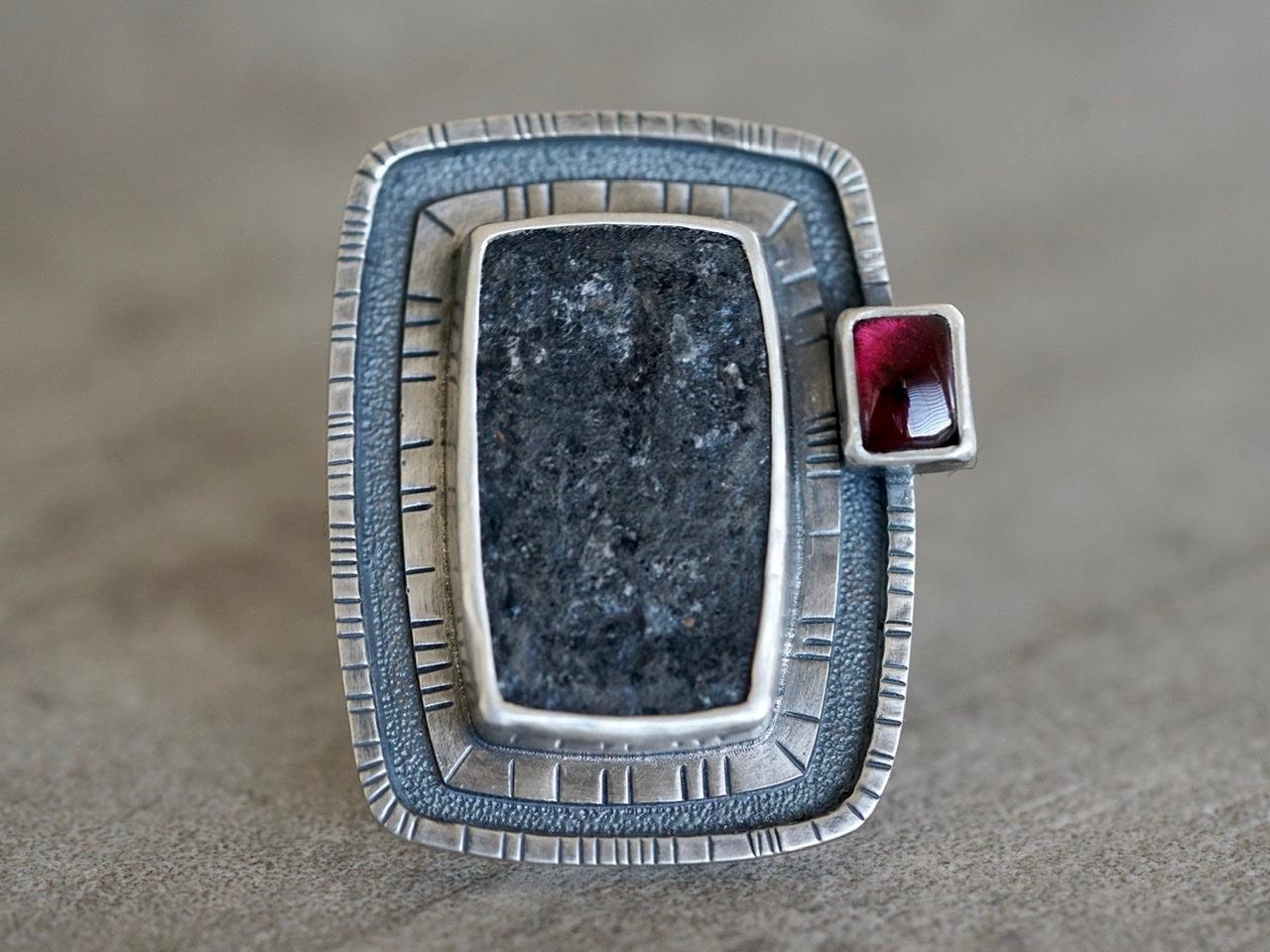 Large tourmaline statement ring, size 8