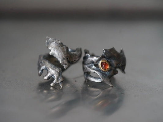RESERVED for ZOE, dragon eye rings, size 8 & 9