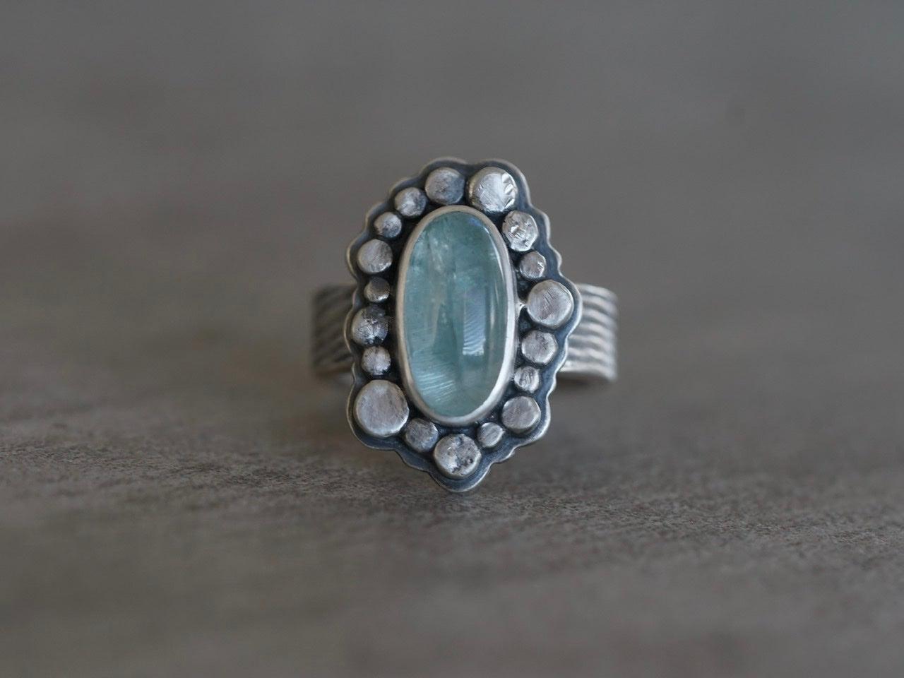 Aquamarine statement ring, size 6, little sister