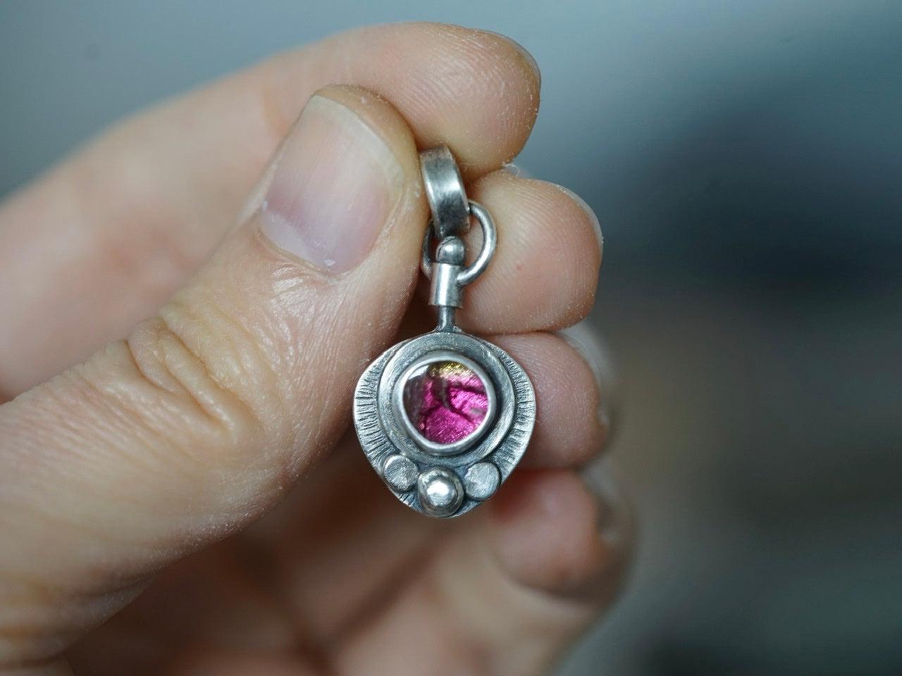Two faced tourmaline pendant