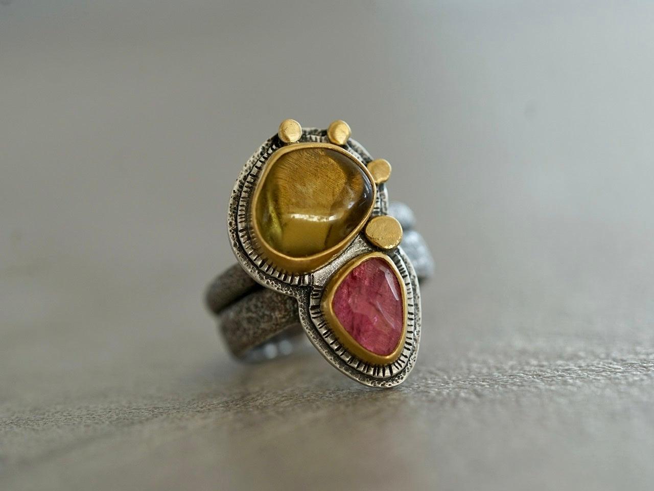 Unique tourmaline ring, size 6.5