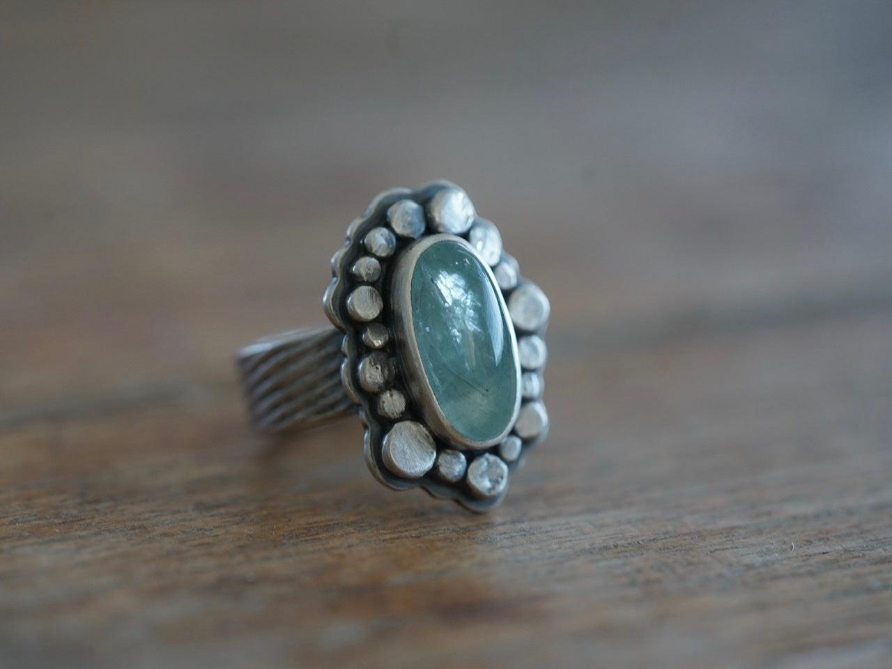 Aquamarine statement ring, size 6, little sister