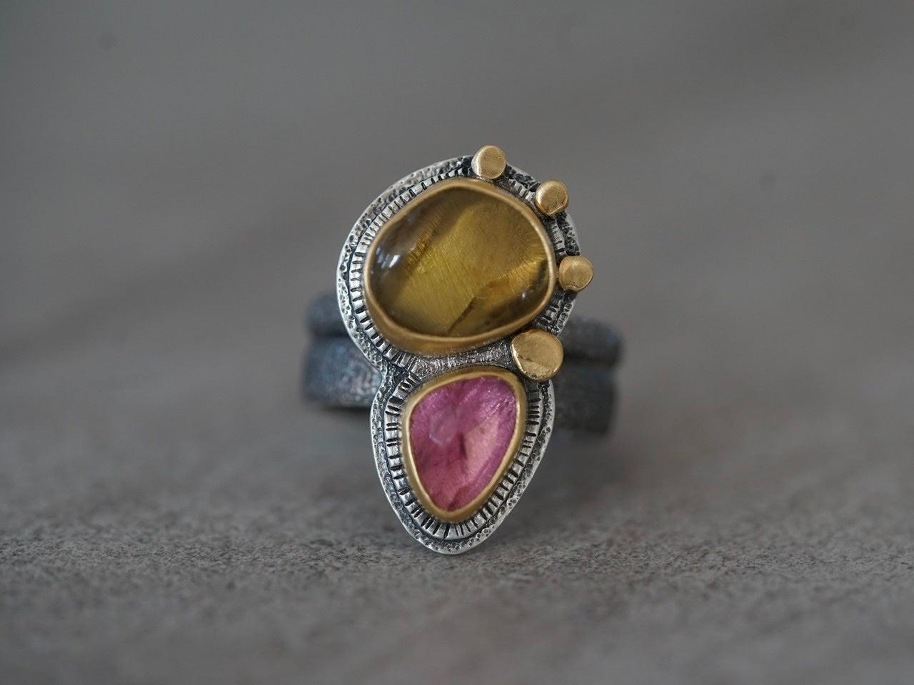 Unique tourmaline ring, size 6.5