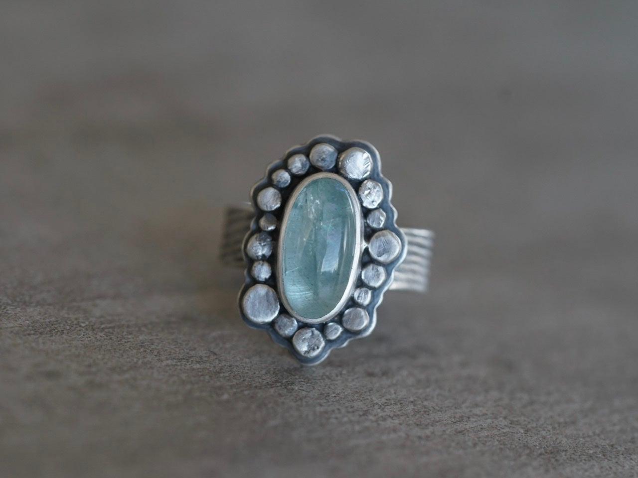 Aquamarine statement ring, size 6, little sister