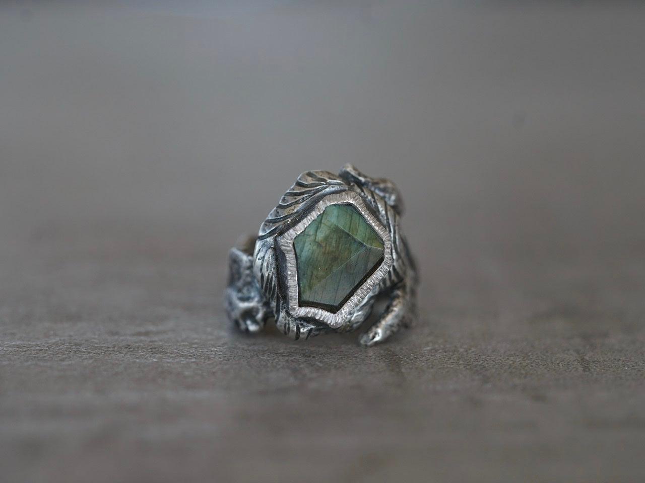 Labradorite statement ring, size 7.25