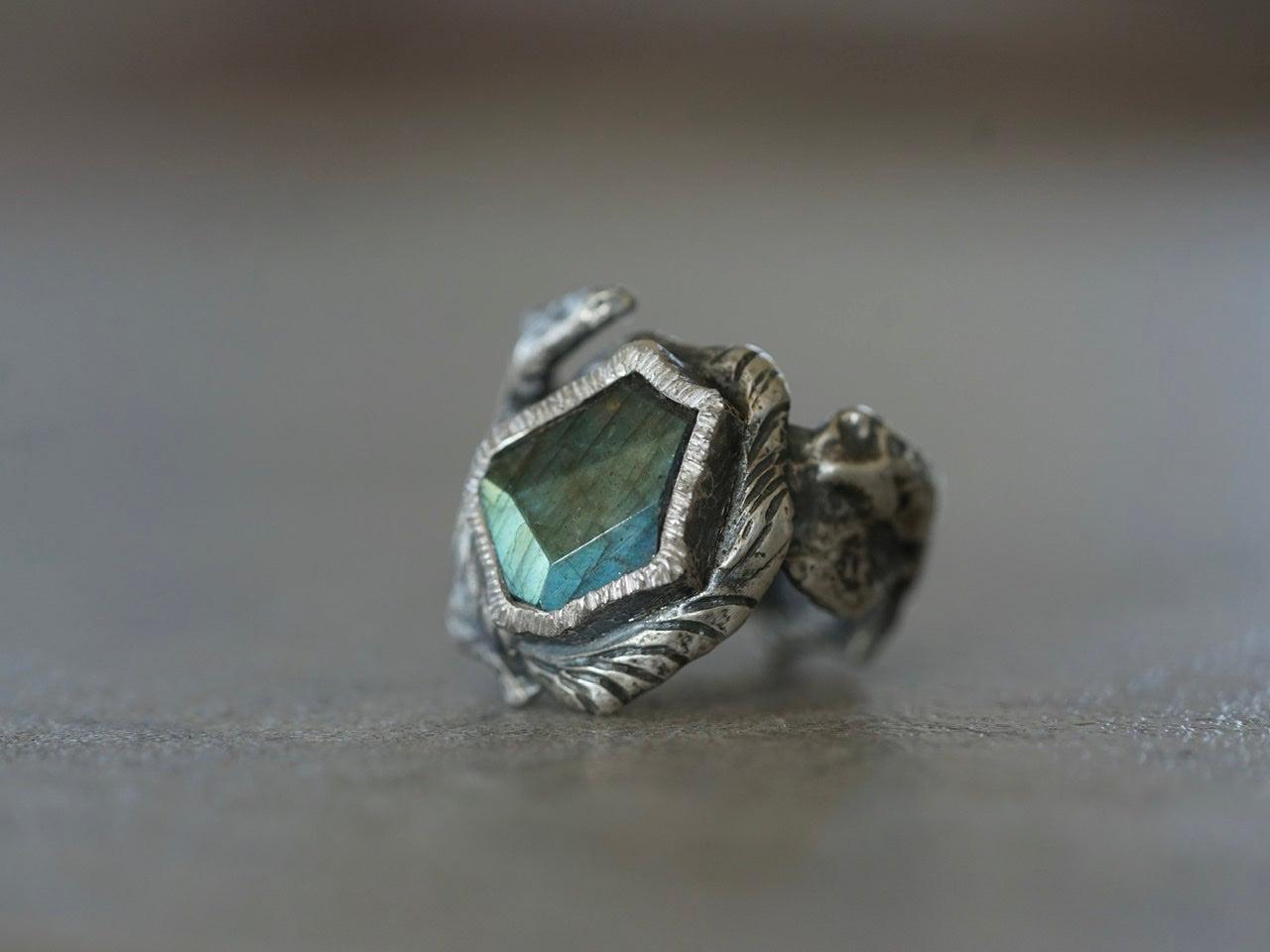 Labradorite statement ring, size 7.25