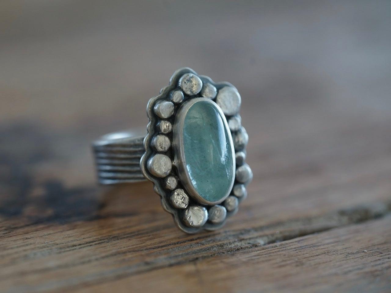 Aquamarine statement ring, size 6, little sister