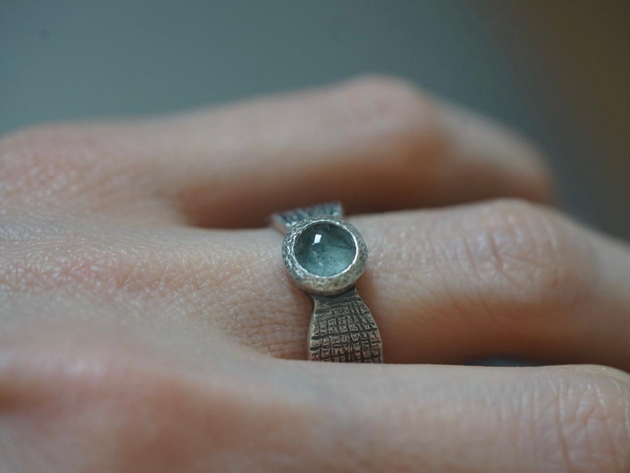 Aquamarine statement ring size 6.25