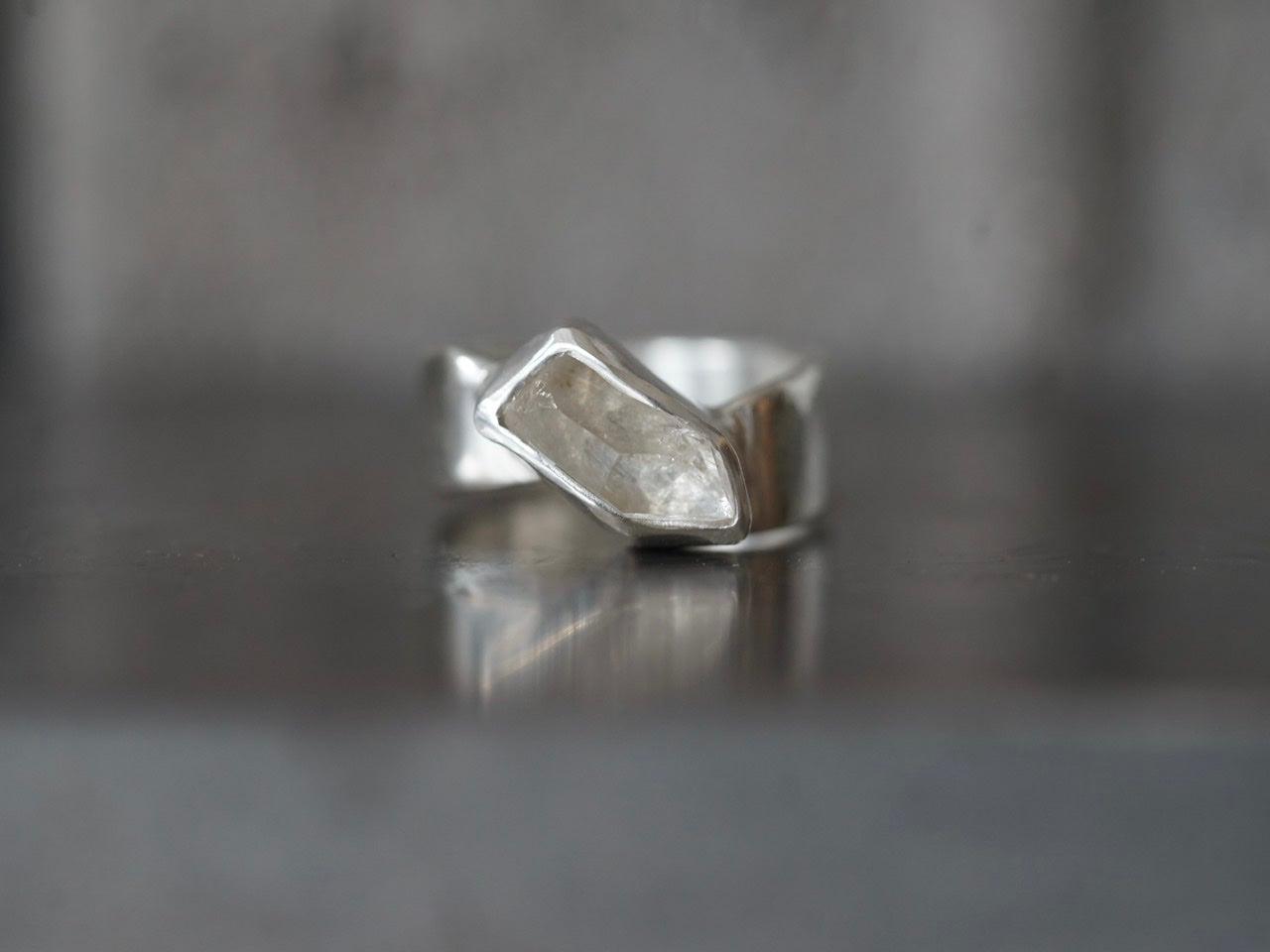 Natural crystal ring size 5.5