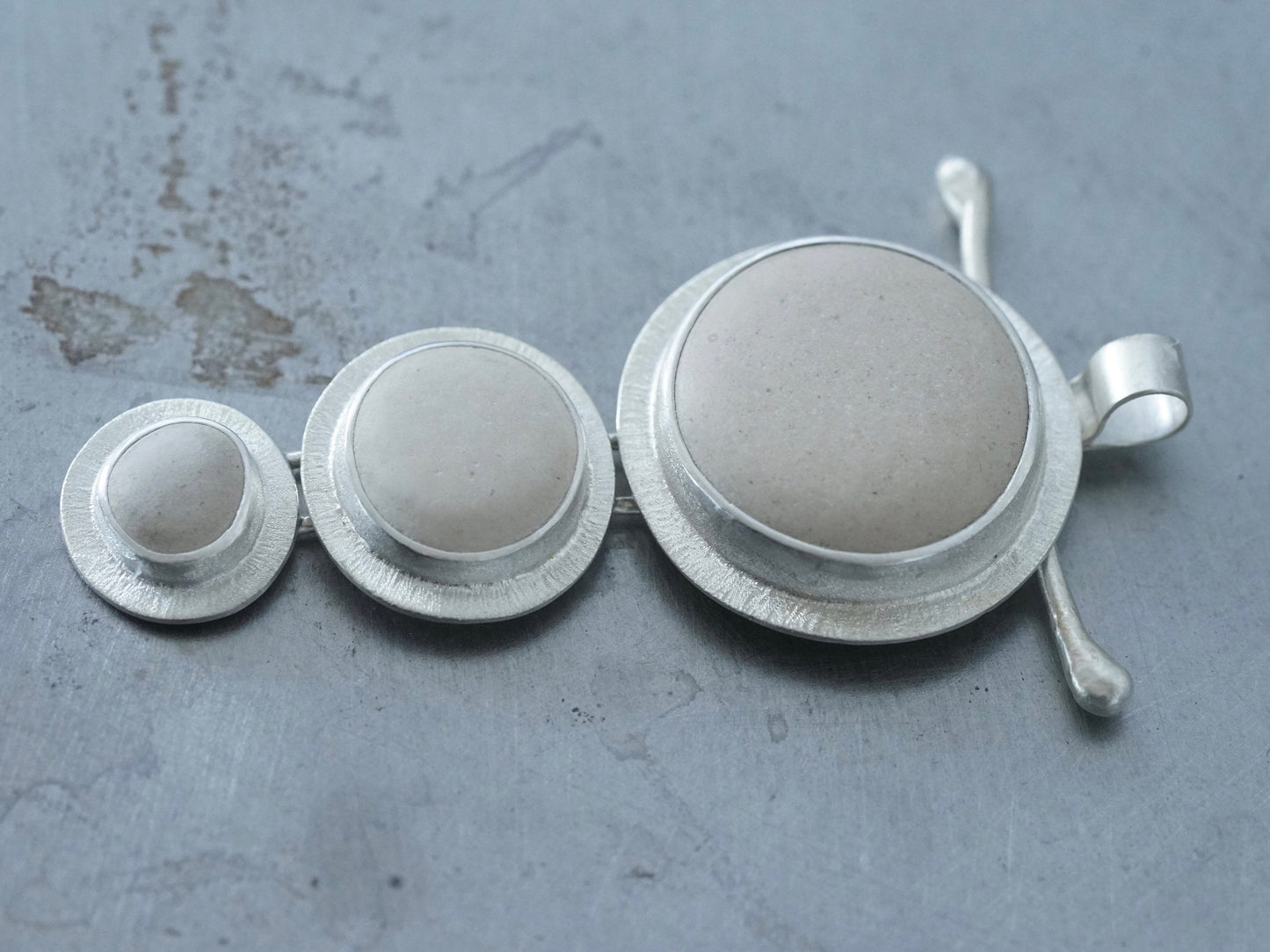 Zen pebble pendant