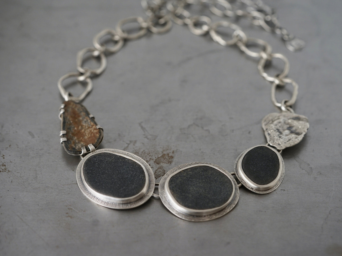 Bones and stones statement necklace