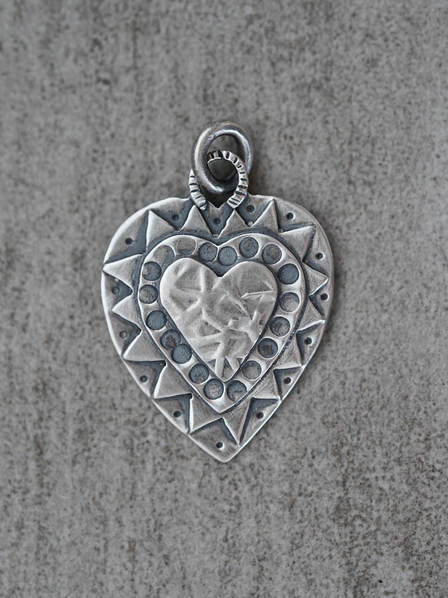Heart pendant, sterling silver charm